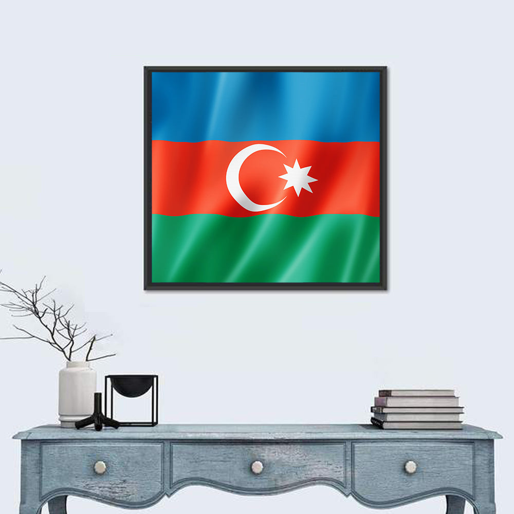 Flag Of Azerbaijan Wall Art