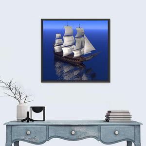 Boat Merchant In Ocean Wall Art