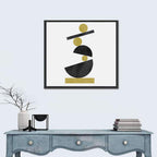 Balanced Geometric Stack Wall Art