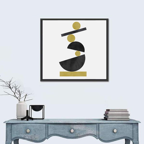 Balanced Geometric Stack Wall Art