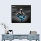 Surreal Brain Lighthouse Wall Art