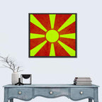 Macedonian Sunburst Graphic Wall Art
