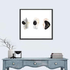 Minimalist Abstract Triptych with Gold Accents Wall Art