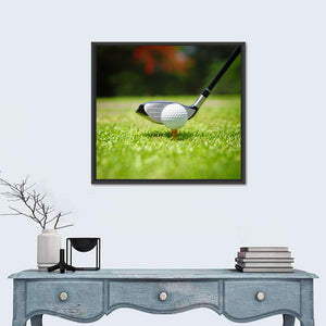 Golf Ball On Tee Wall Art