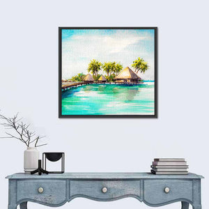 Over Water Bungalows Wall Art