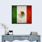 Vintage Mexican Flag Emblem Wall Art