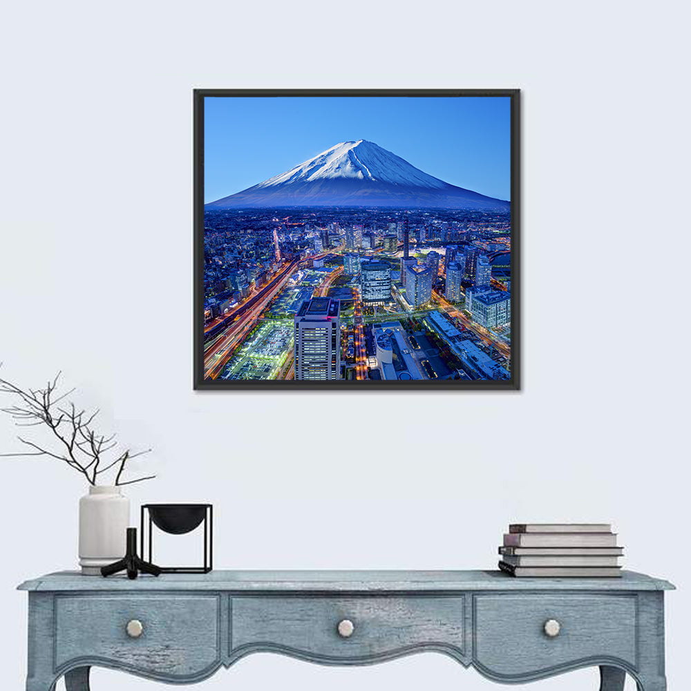 Mount Fuji Above Fujinomiya Skyline Wall Art