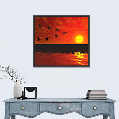 Flying Ducks Wall Art