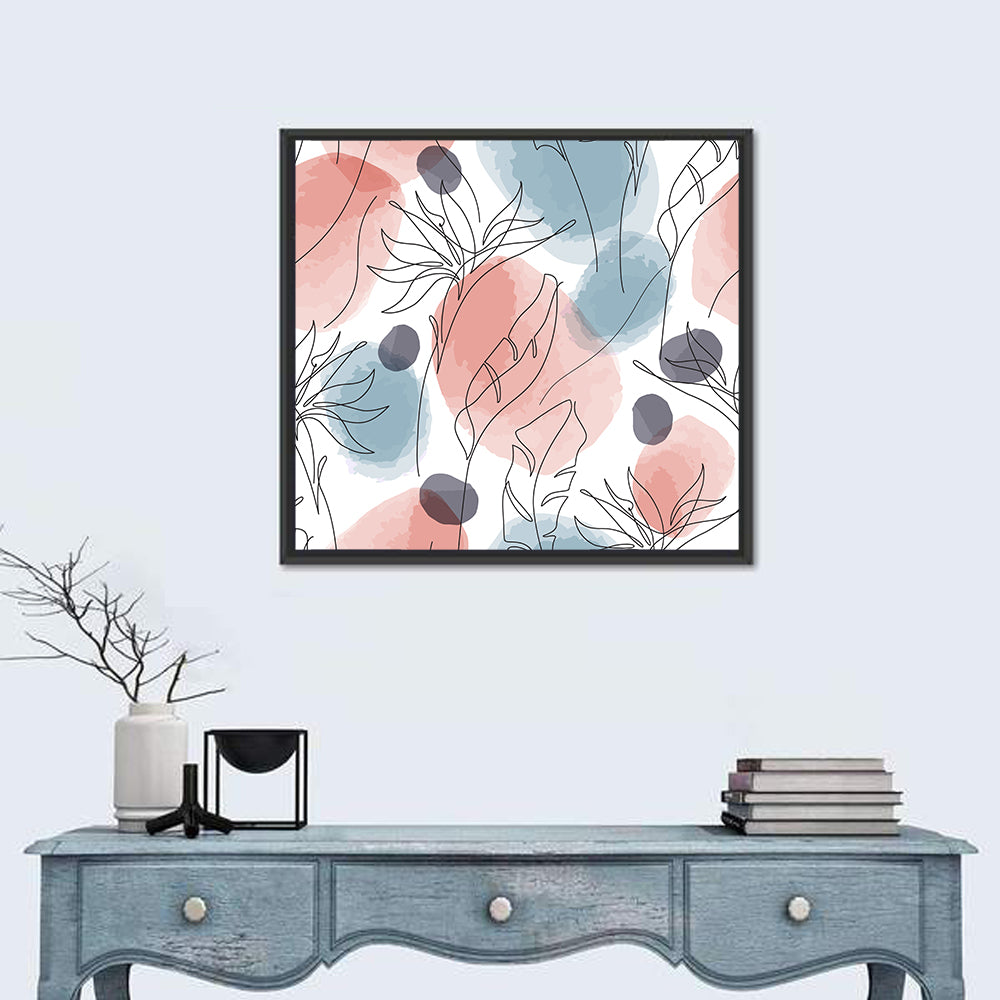 Bird of Paradise Leaf Pattern Wall Art