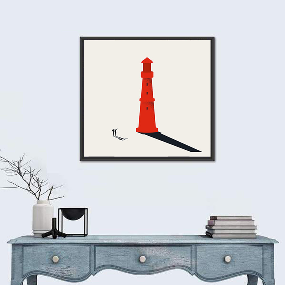 Red Lighthouse Vision Wall Art