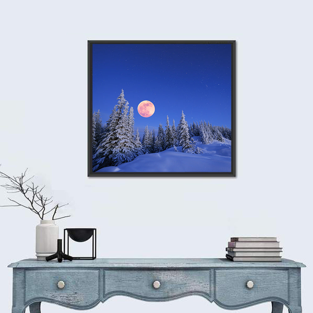 Moonlit Carpathian Mountains, Ukraine Wall Art