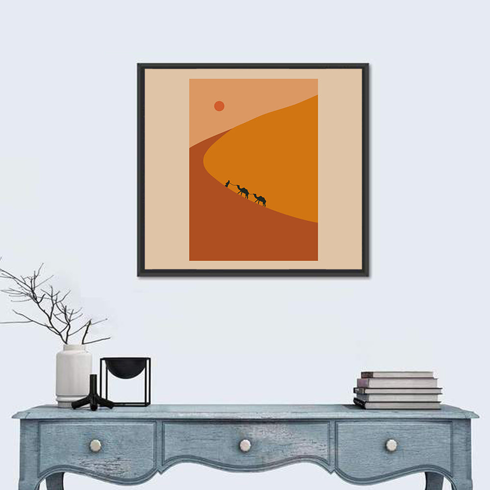 Minimal Desert Caravan Wall Art