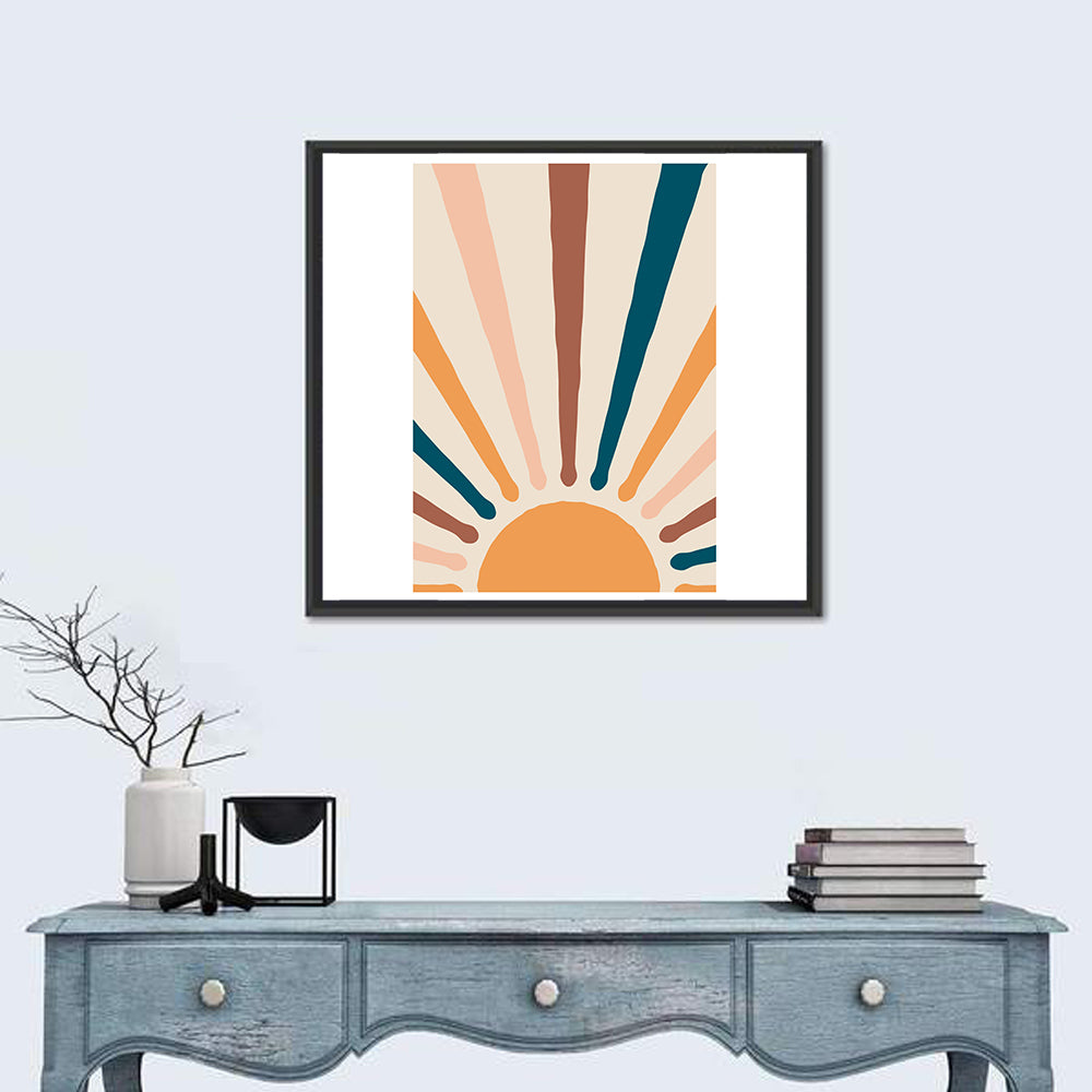 Boho Sunburst Abstract Wall Art