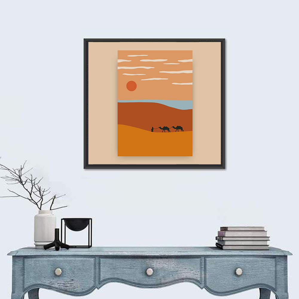 Desert Minimal Iii Wall Art in a room, square