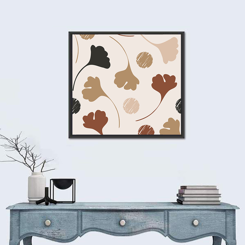 Autumn Ginkgo Pattern Wall Art