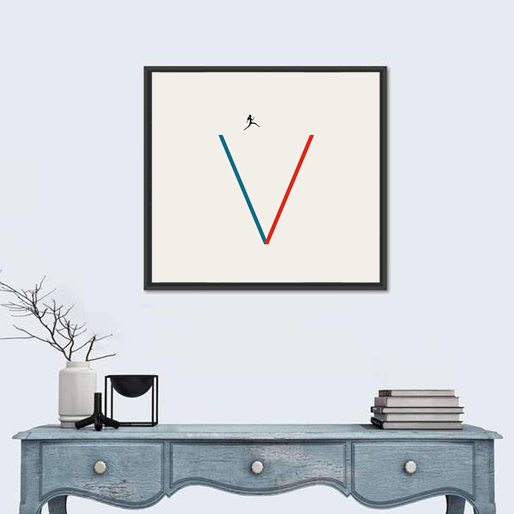 Victory V Runner Silhouette Wall Art