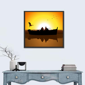 Fishing On The Lake Wall Art