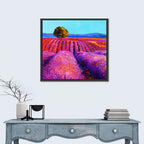 Impressionist Lavender Field Wall Art