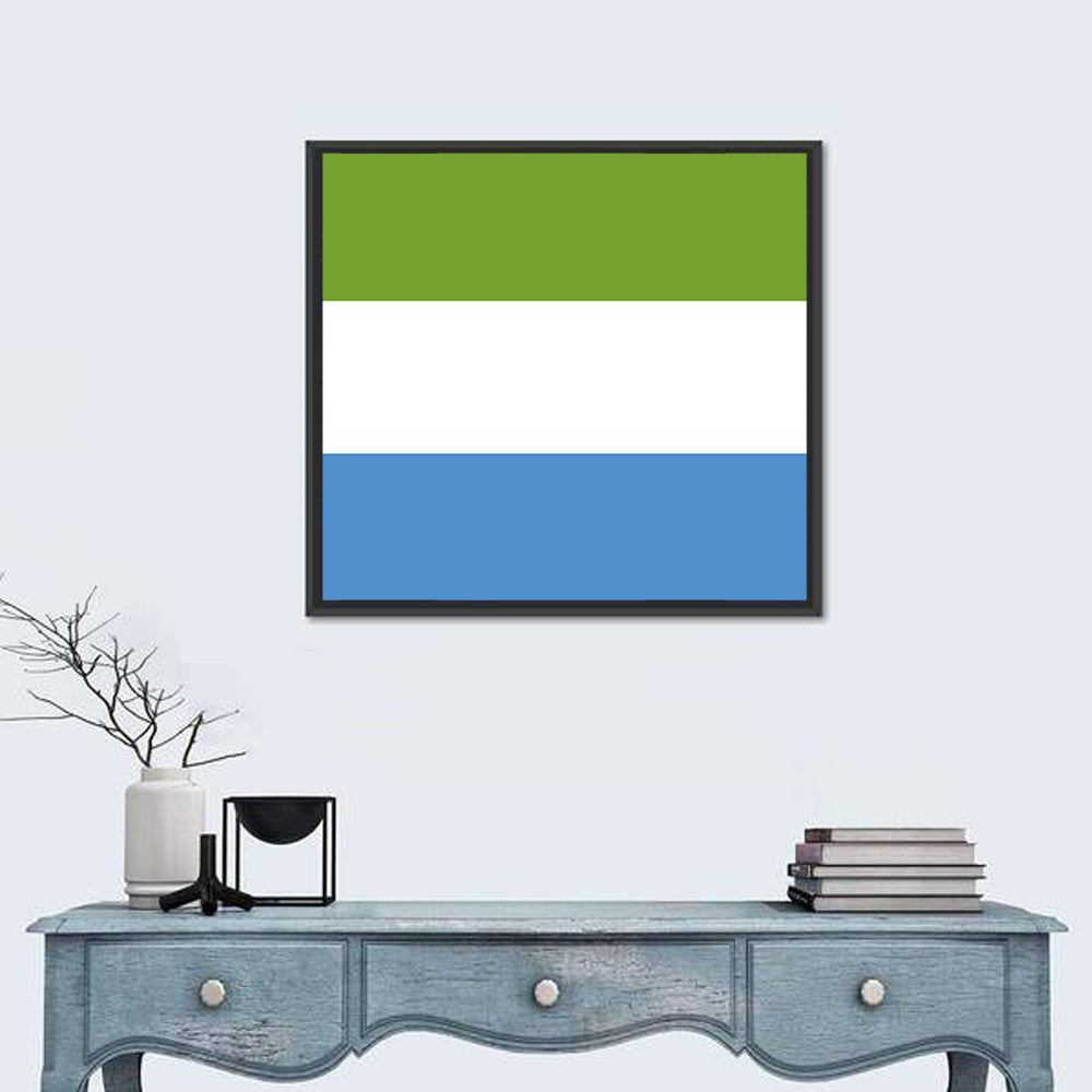 Sierra Leone Tricolor Flag Wall Art