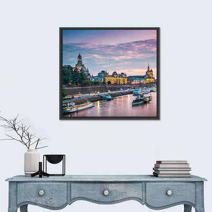 Dresden City & Elbe River Wall Art