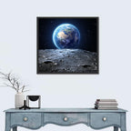 Blue Earth from the Moon Wall Art