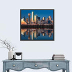 Dallas Skyline at Sunset Wall Art
