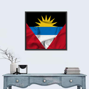 Waving Antigua & Barbuda Flag Wall Art
