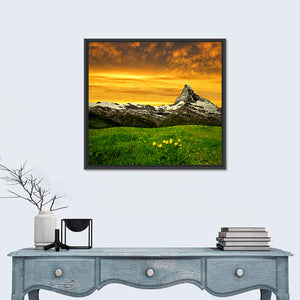 Matterhorn in the sunset at Swiss Alps Wall Art