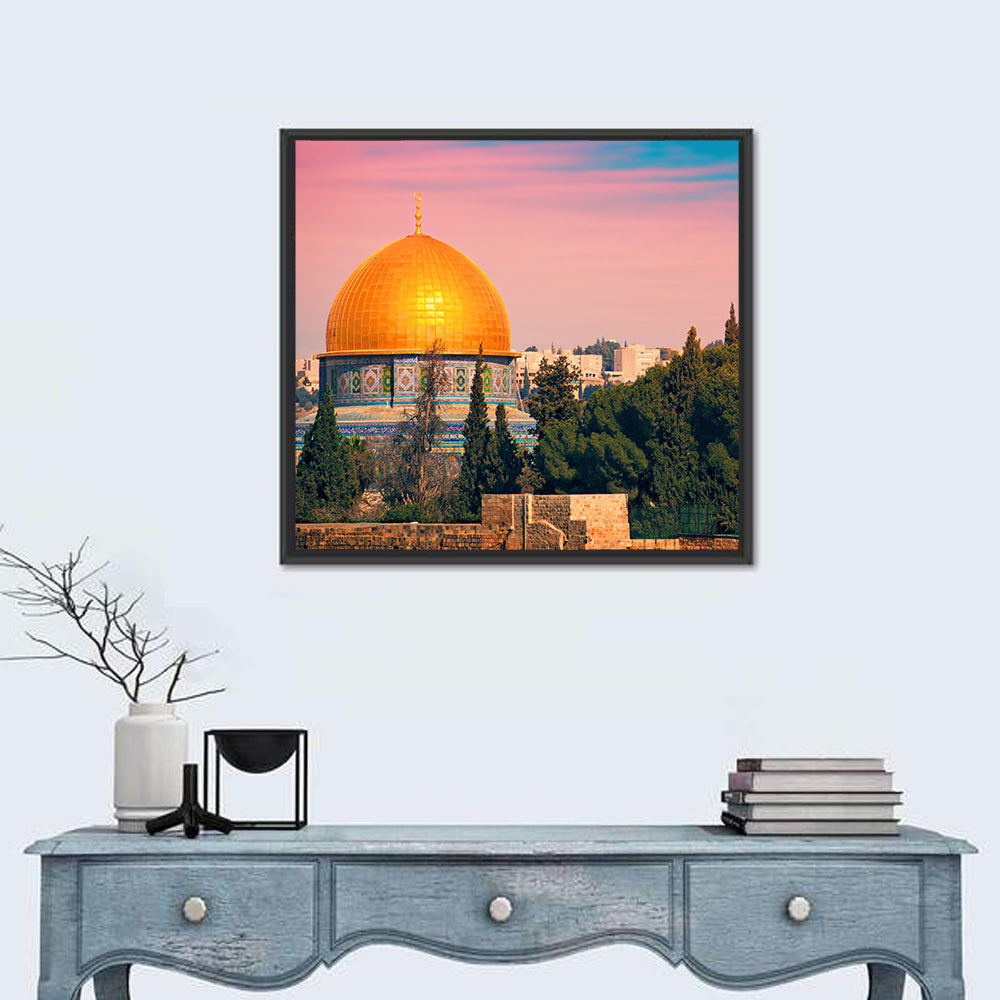 Dome of the Rock at Golden Hour Wall Art