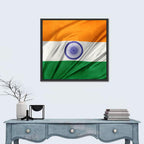 Indian Tricolor with Ashoka Chakra Wall Art