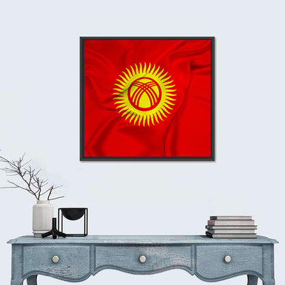 Flag Of Kyrgyzstan Wall Art=