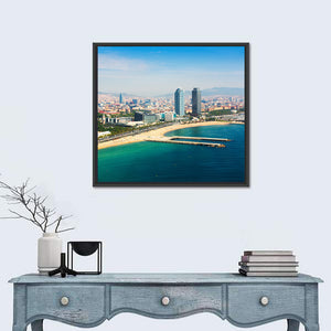 Barcelona From Mediterranean Sea Wall Art