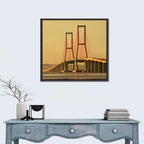 Suramadu Bridge at Golden Hour Wall Art
