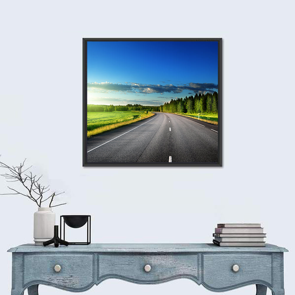 Road In Deep Forest Russia Wall Art