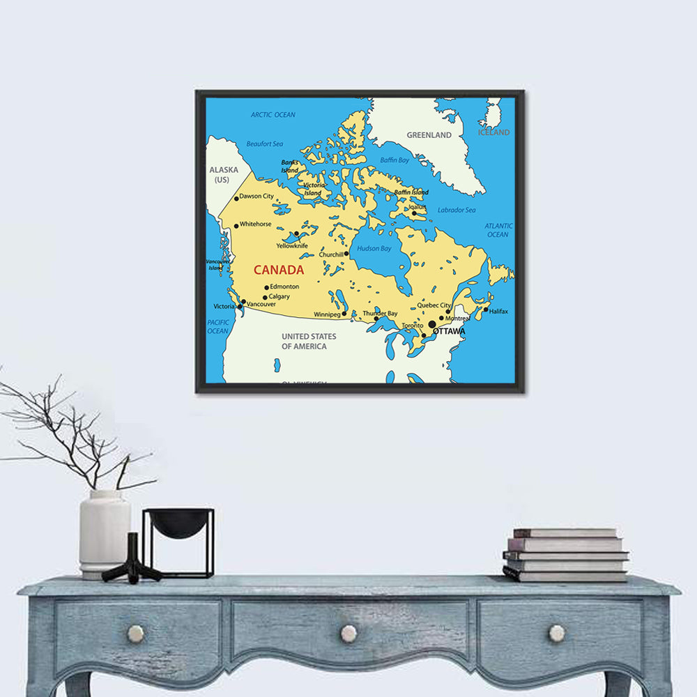 Minimalist Canada Map Wall Art
