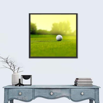 Golf Ball Near Hole Wall Art