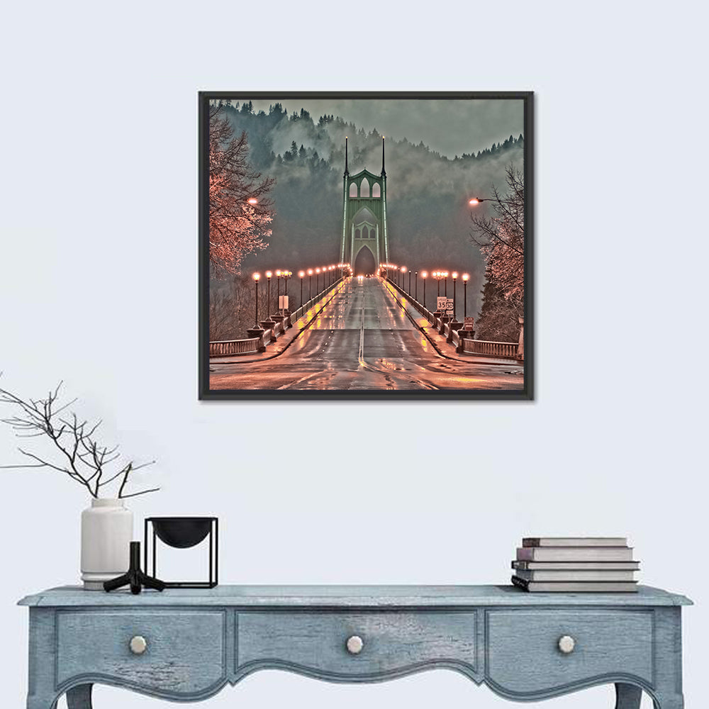 St. Johns Bridge at Dusk Wall Art