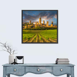 Vineyards Of San Gimignano Tuscany Wall Art