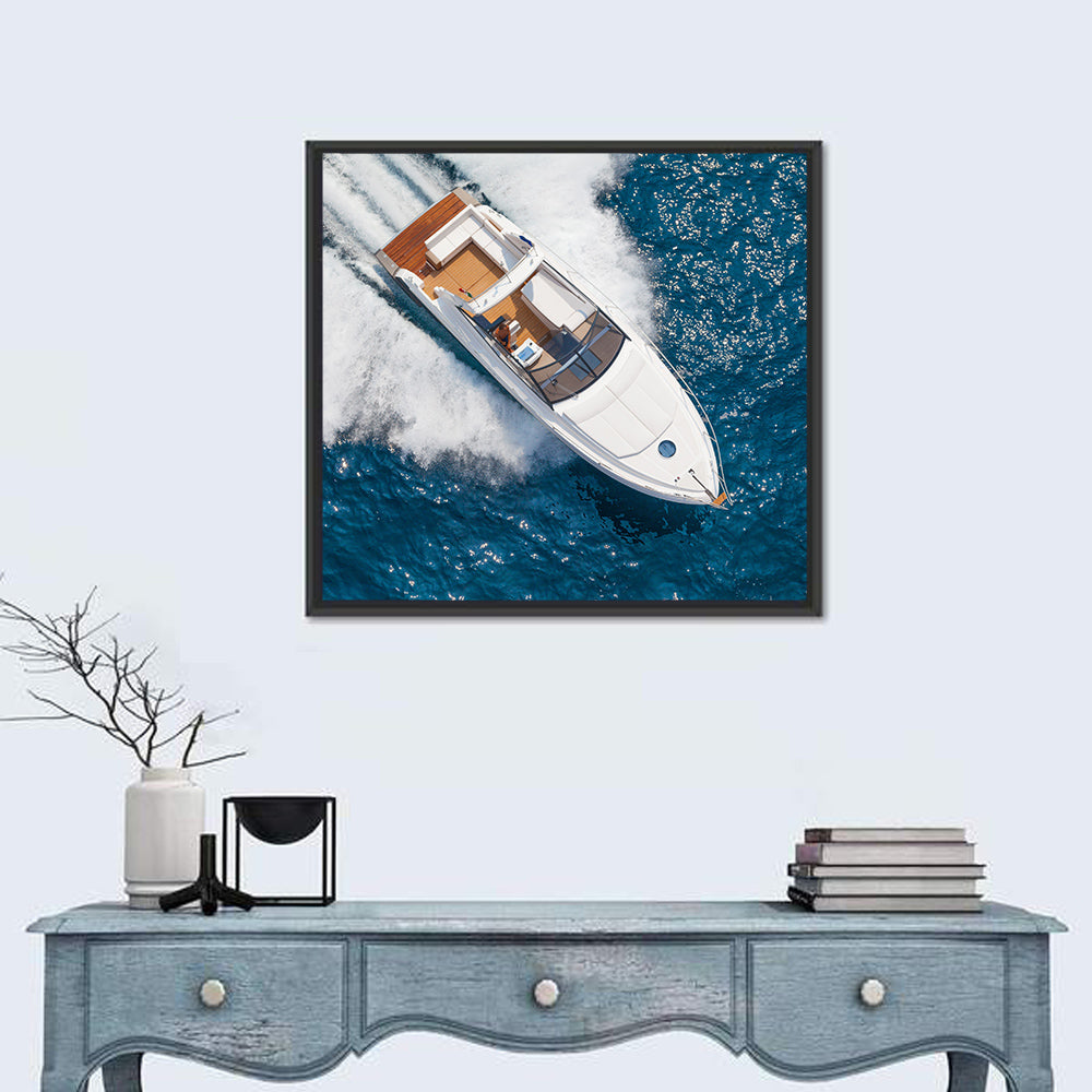 Motor Yacht from Above Wall Art