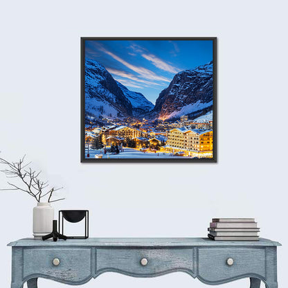 Ski Resort In French Alps Wall Art