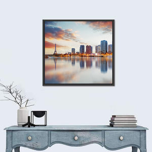 Paris Skyline With Eiffel Tower Wall Art