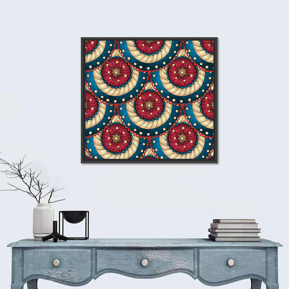 Tessellated Fish Scale Pattern Wall Art
