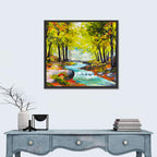 Autumn Forest Stream Wall Art