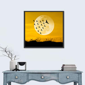 Scenic  Birds Silhouettes Wall Art