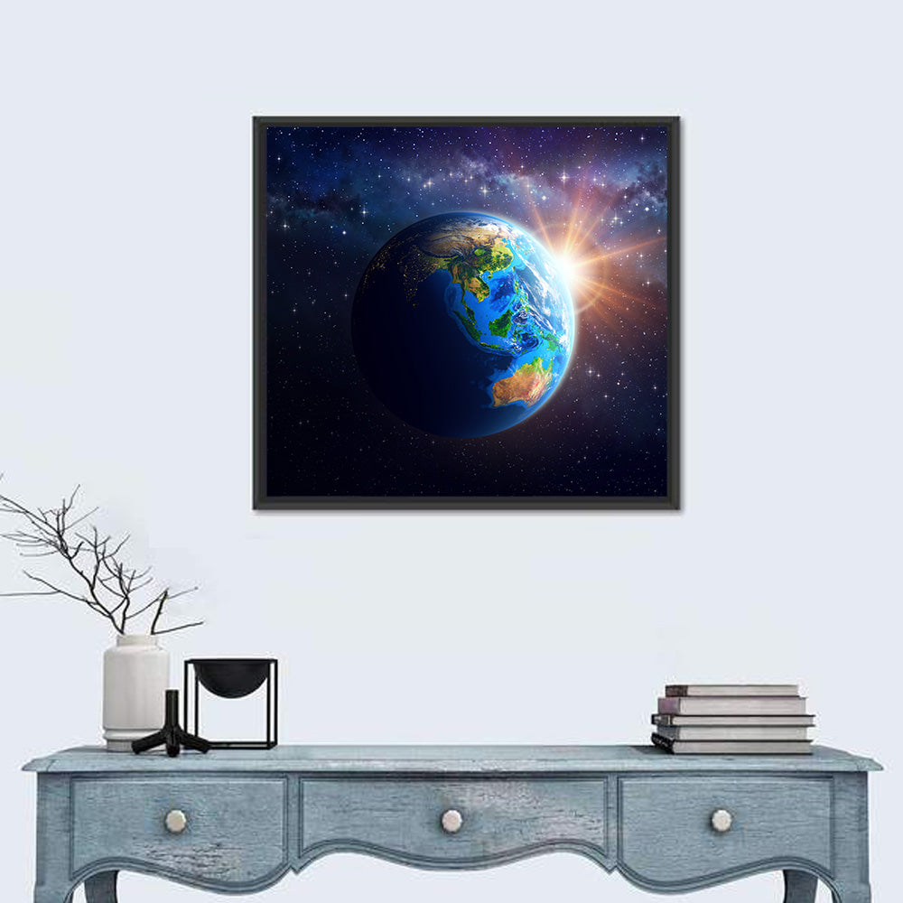 Asia and Australia from Space Wall Art