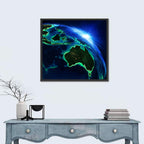 Australia and Indonesia from Space Wall Art