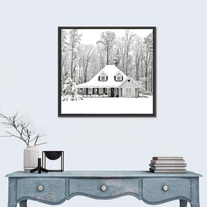 Frosty Cold Winter Scene Wall Art