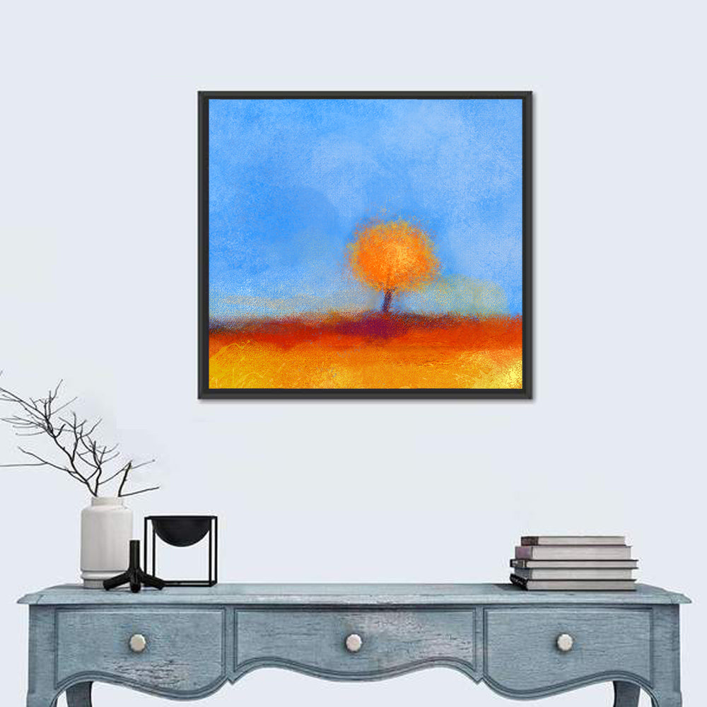 Golden Hour Lone Tree Wall Art