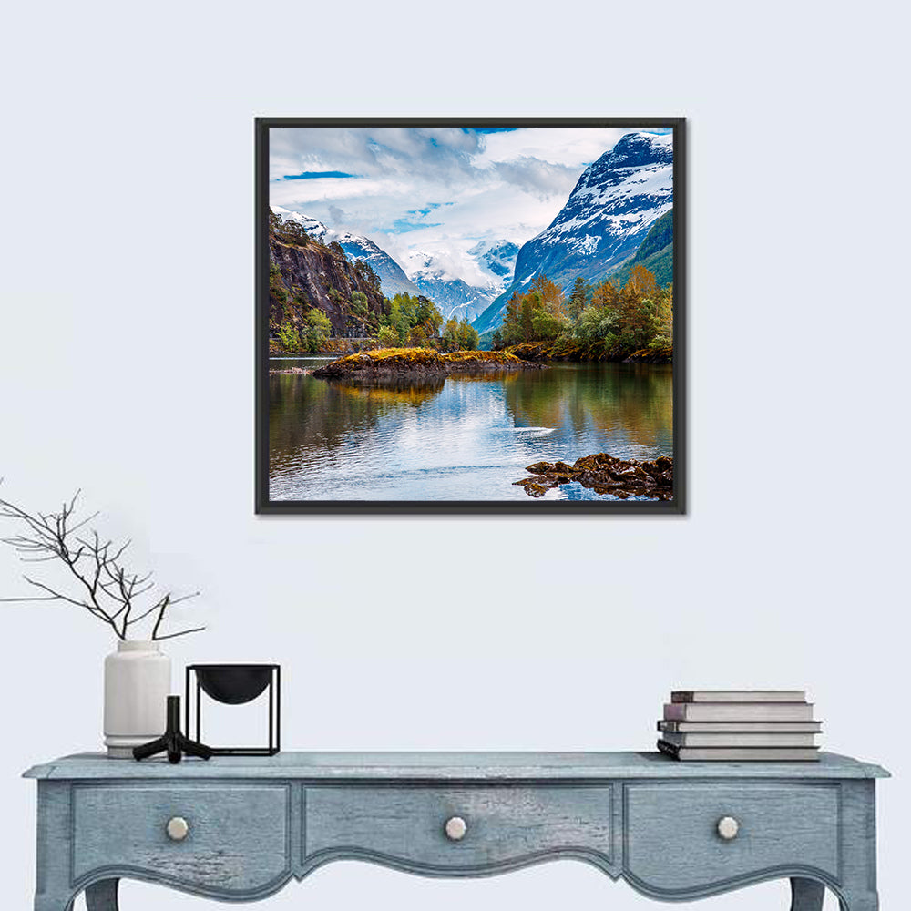 Norwegian Mountain Reflection Wall Art