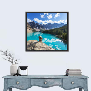 Moraine Lake In Banff National Park Wall Art